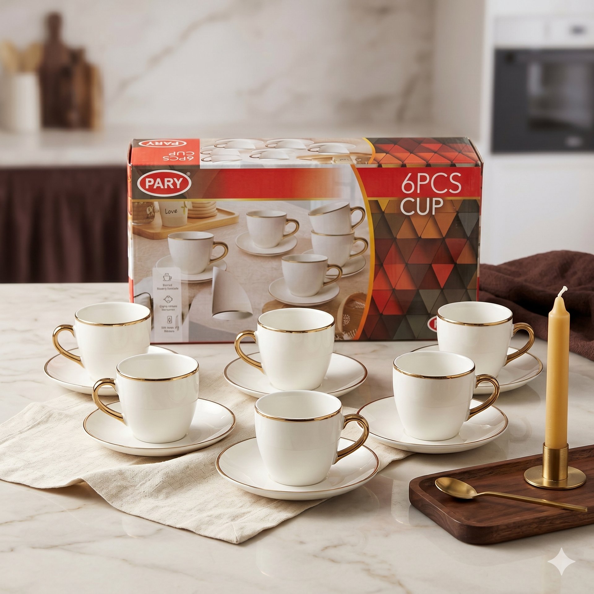 Sous tasse dorée